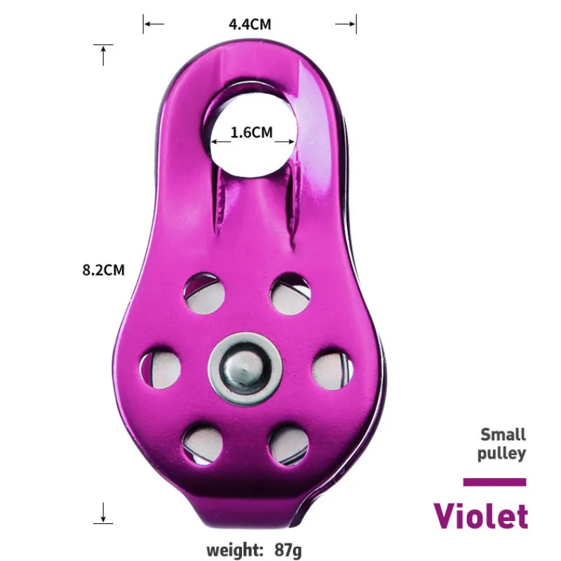 Rock Climbing Pulley Fixed Sideplate Single Sheave Pulley Outdoor Survival Tool