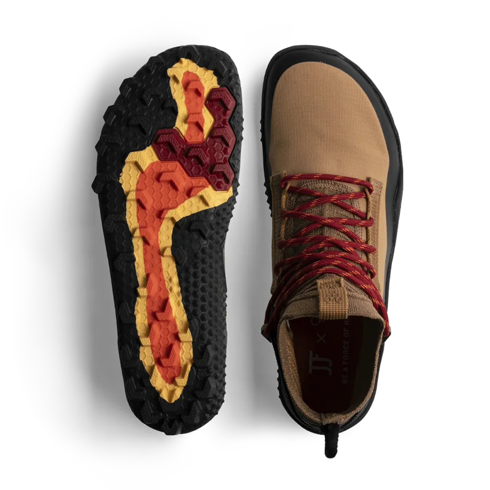 Vivobarefoot Womens JJF Magna Lite Water Resistant Superior Grip Bone Brown Shoes