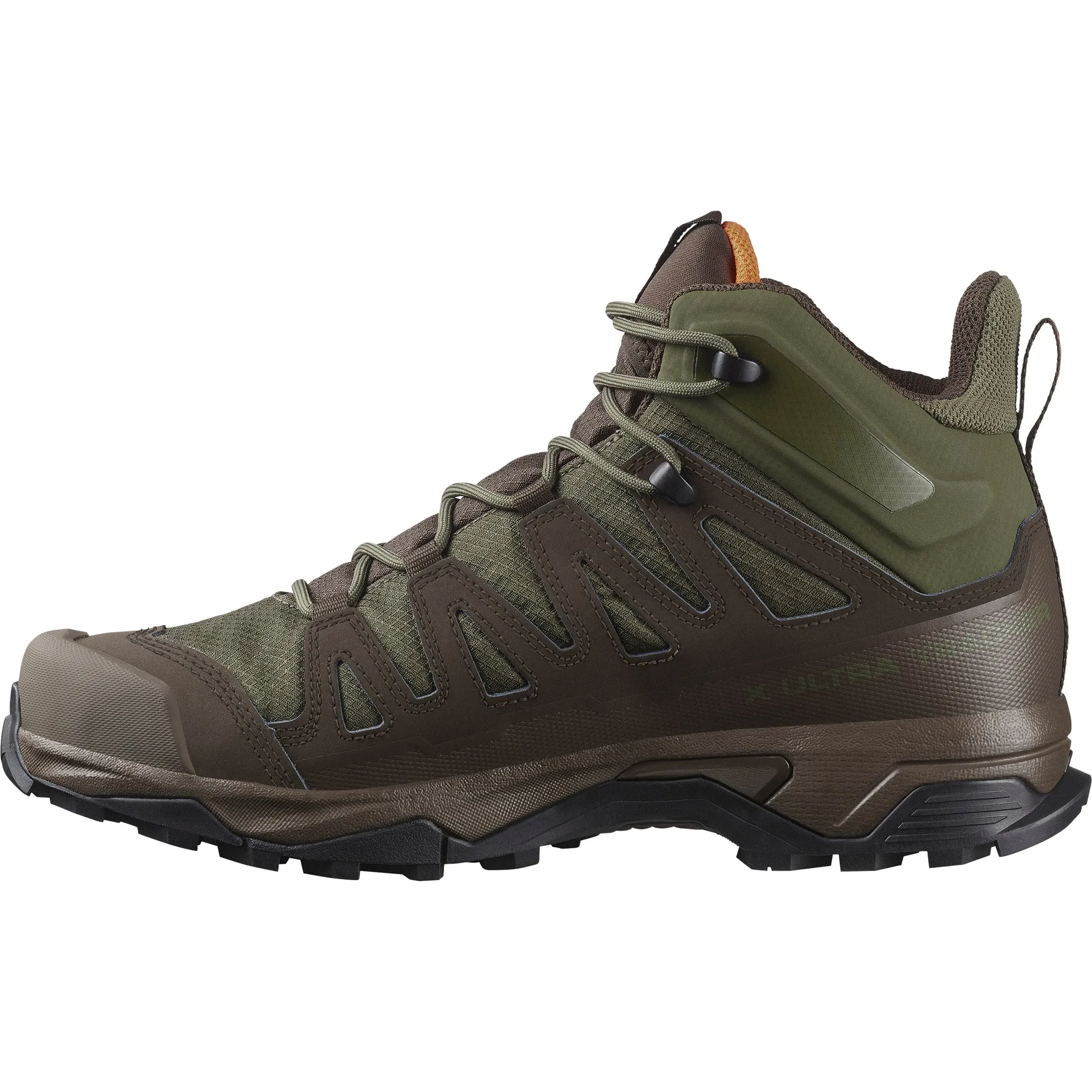 X ULTRA TRACKER GTX Unisex Outdoor Hiking Shoes Ranger Green / Earth Brown / Shocking Orange